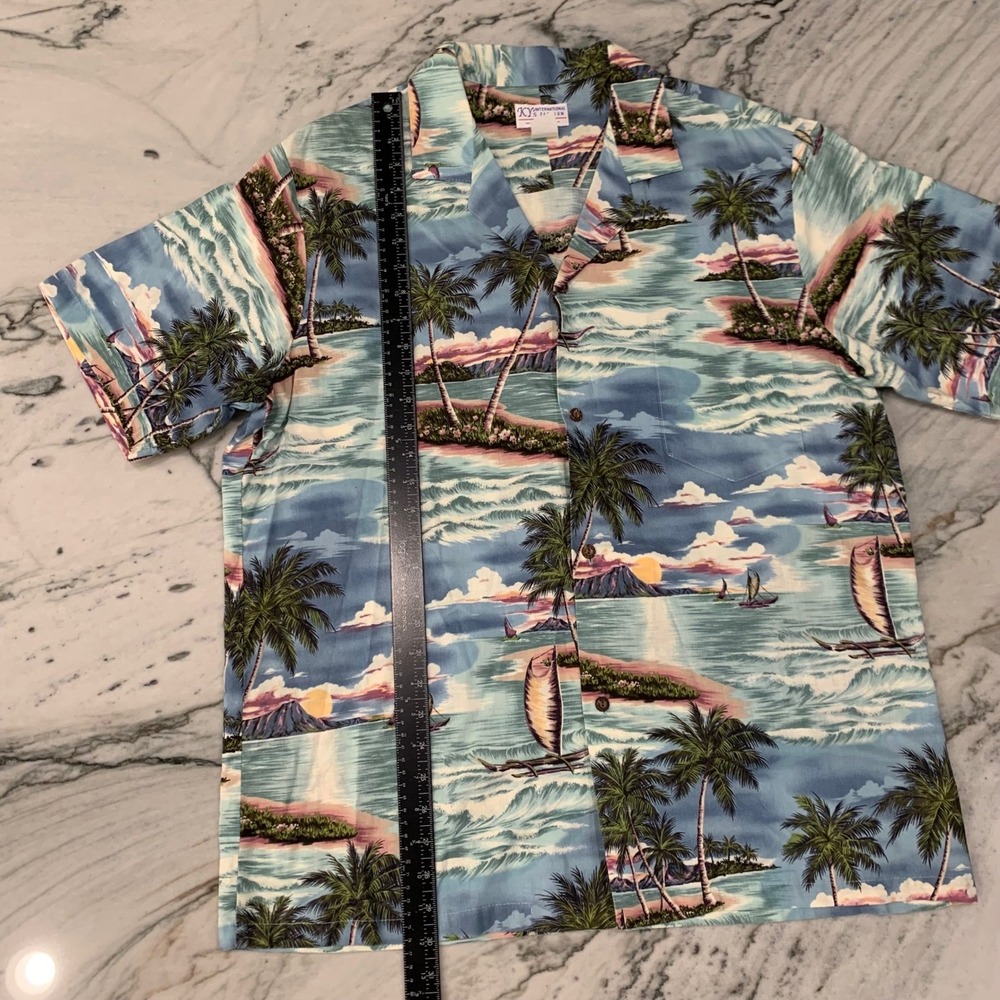 Vintage KY's‎ International Shirt Made in Hawaii Mens XL Tropical Palm Tree - Picture 6 of 10